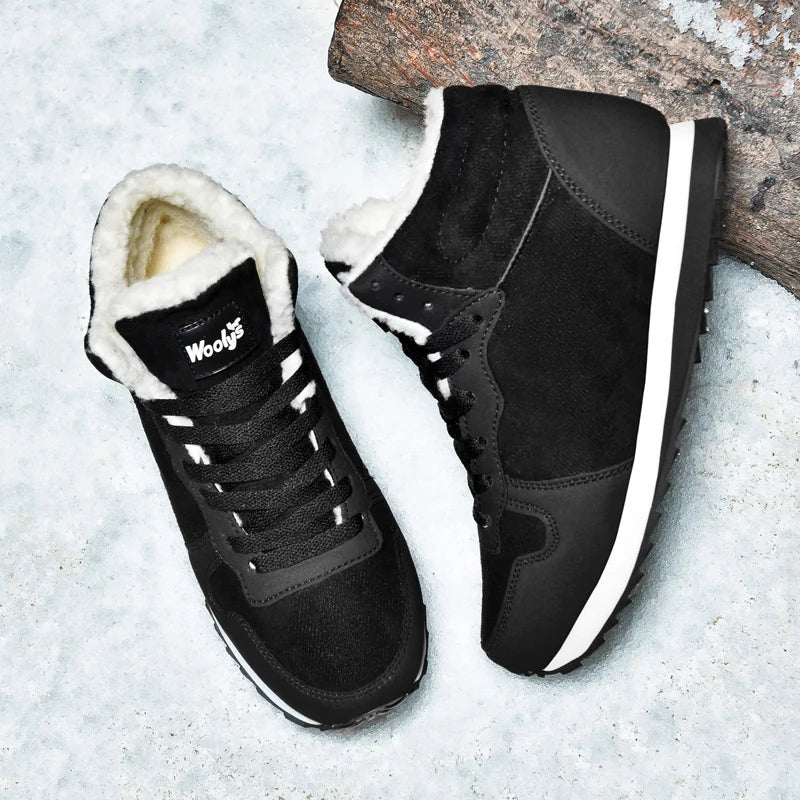 TNRT Winter Snow Boots for Men and Women Plush Waterproof