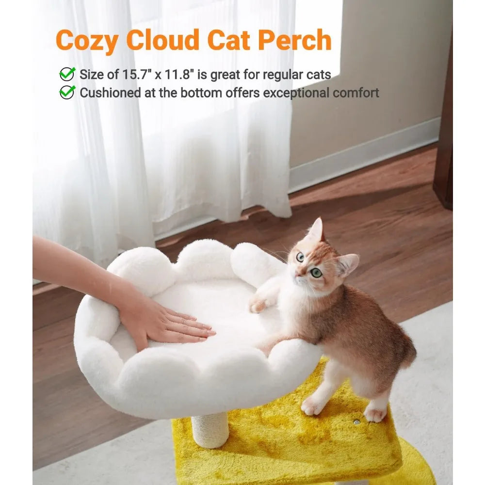 NBVCX Cat Tree Tower With Cozy Bed Large Condo Toys
