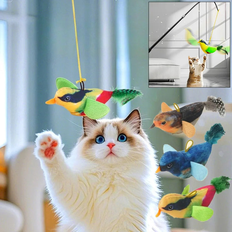 Interactive Flapping Bird Cat Toy With Realistic Chirp Sound
