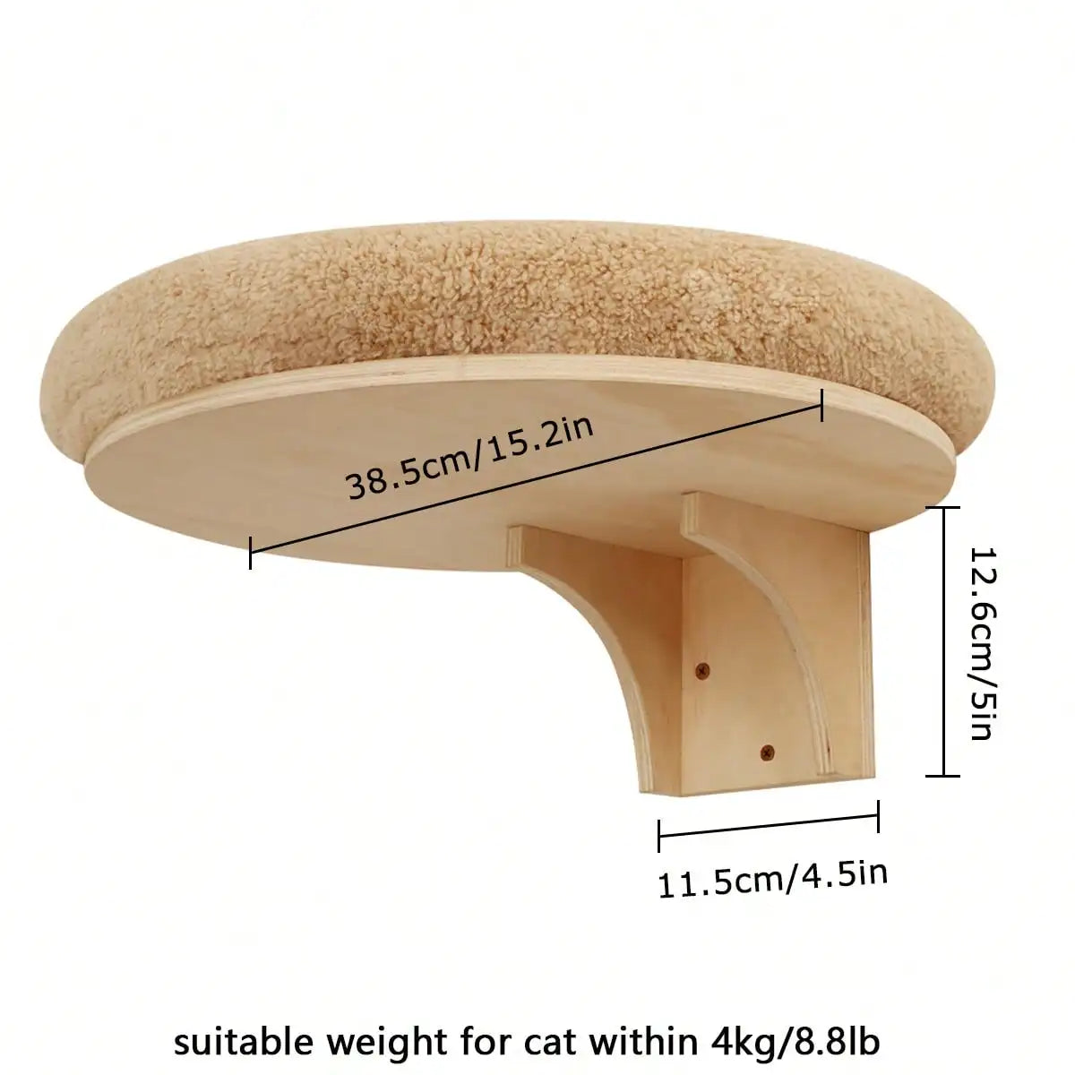 Wall Mounted Cat Bridge With Sisal Rope For Indoor Cats Pine Wood