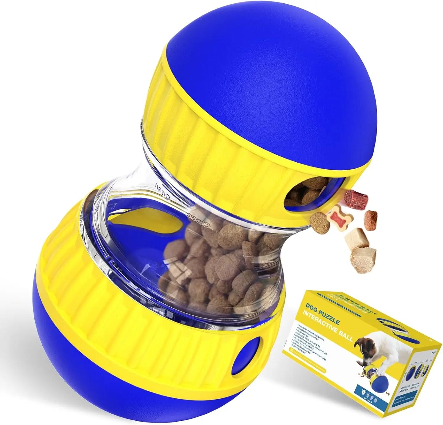 Dog Puzzle Toy Adjustable Treat Dispensing Ball For Slow Feeder