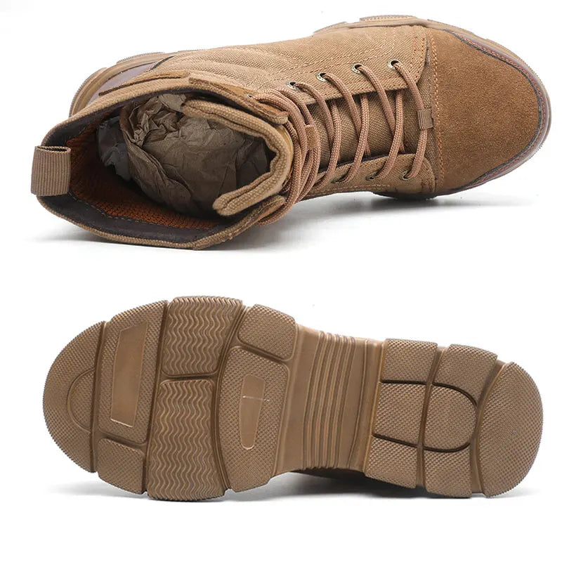 SUADEX Steel Toe Work Boots For Men Desert Safety Boots