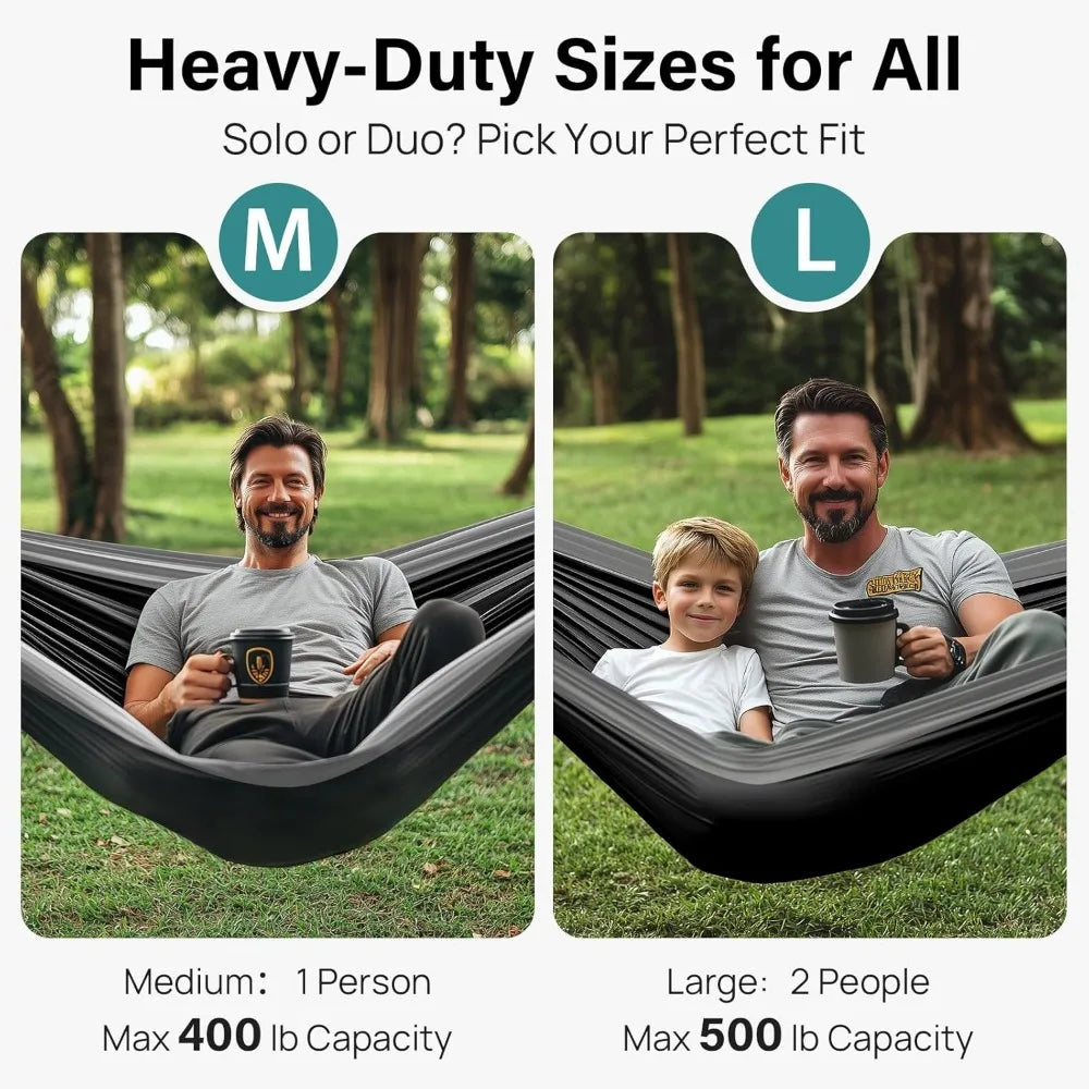 XIUWO Portable Camping Hammock With Tree Straps And Carry Bag