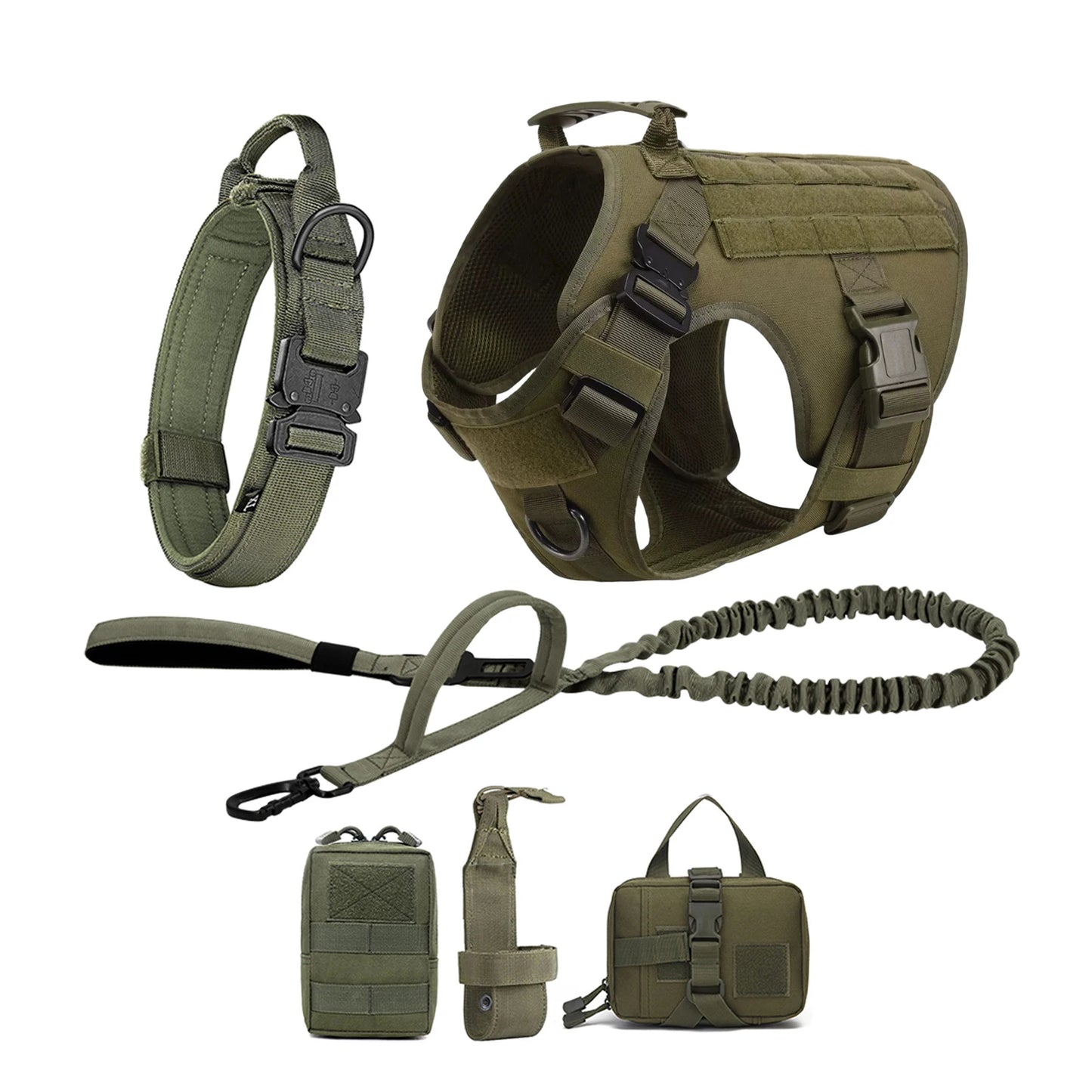 PETRAVEL Tactical Dog Harness Vest With Molle Pouches