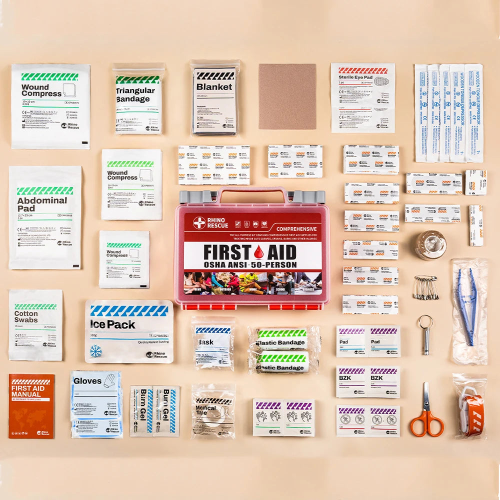 Rhino Rescue First Aid Kit For Home, Office, And Travel