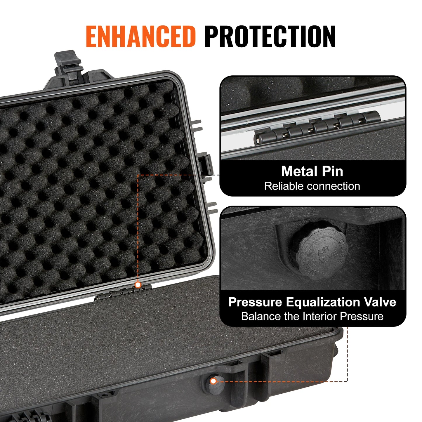 Hard Rifle Case Portable Long Gun Storage, Shockproof and Waterproof