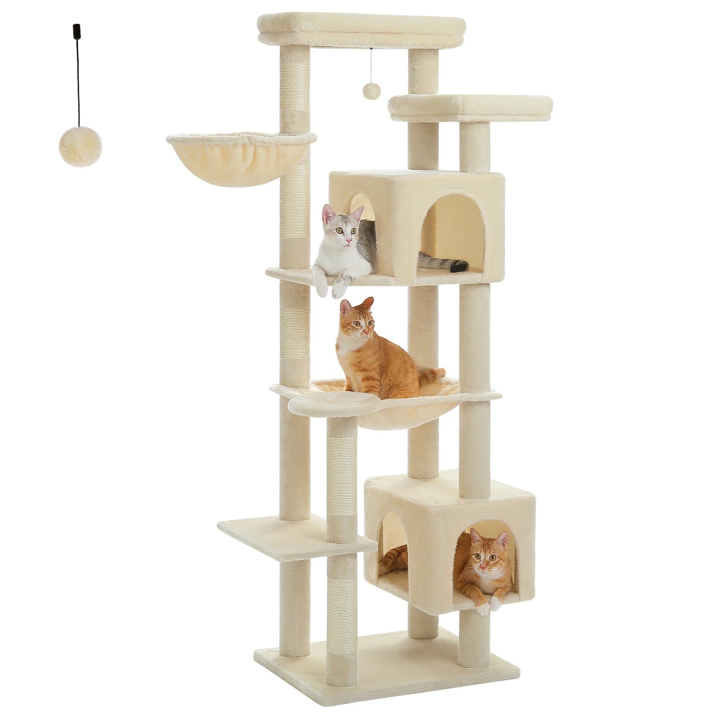 PAWZ Road Five Tier Indoor Cat Tree With Hammock And Scratching Posts
