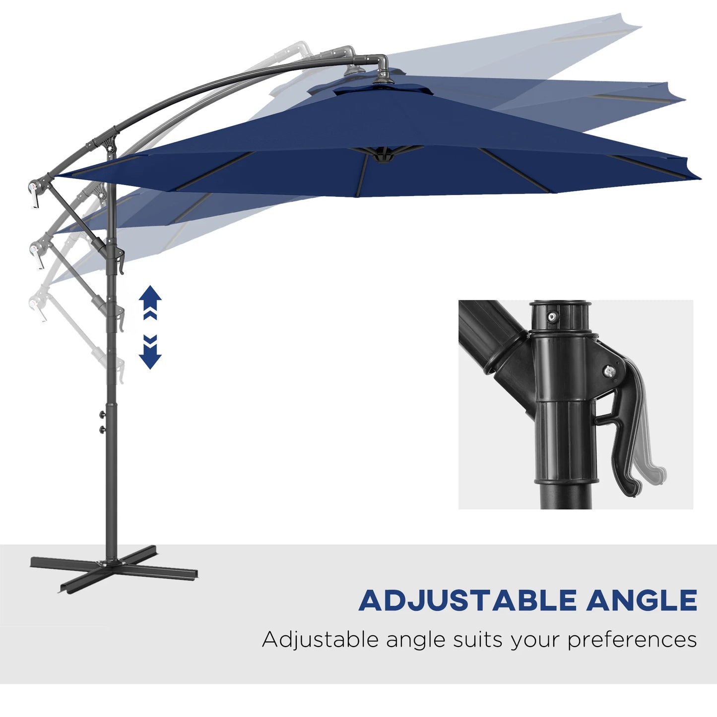 Cantilever Patio Umbrella With UV And Water Resistant Canopy