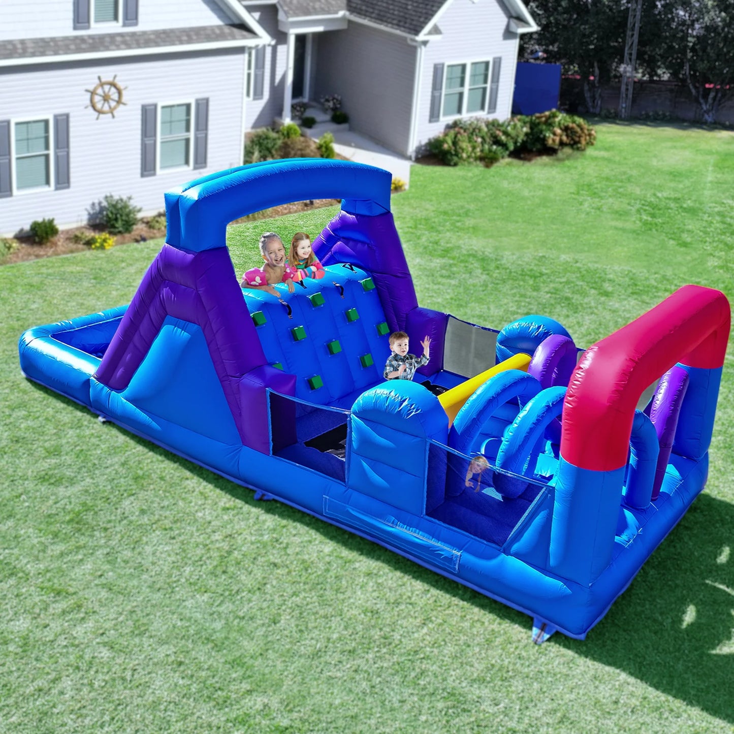 RTS Inflatable Commercial PVC Obstacle Course Bounce House Castle