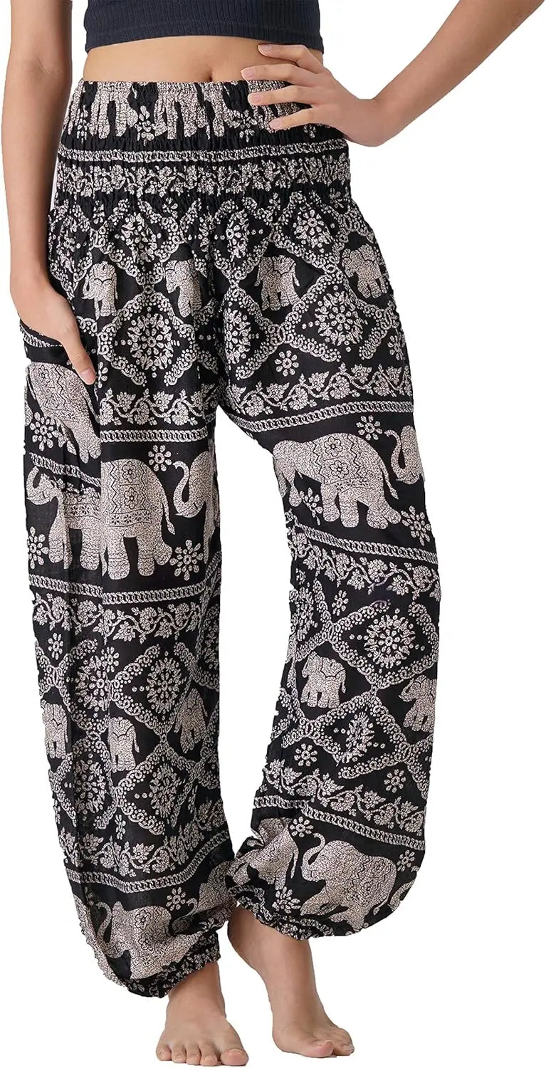 Harem Pants For Women Yoga Boho With Pockets Comfortable