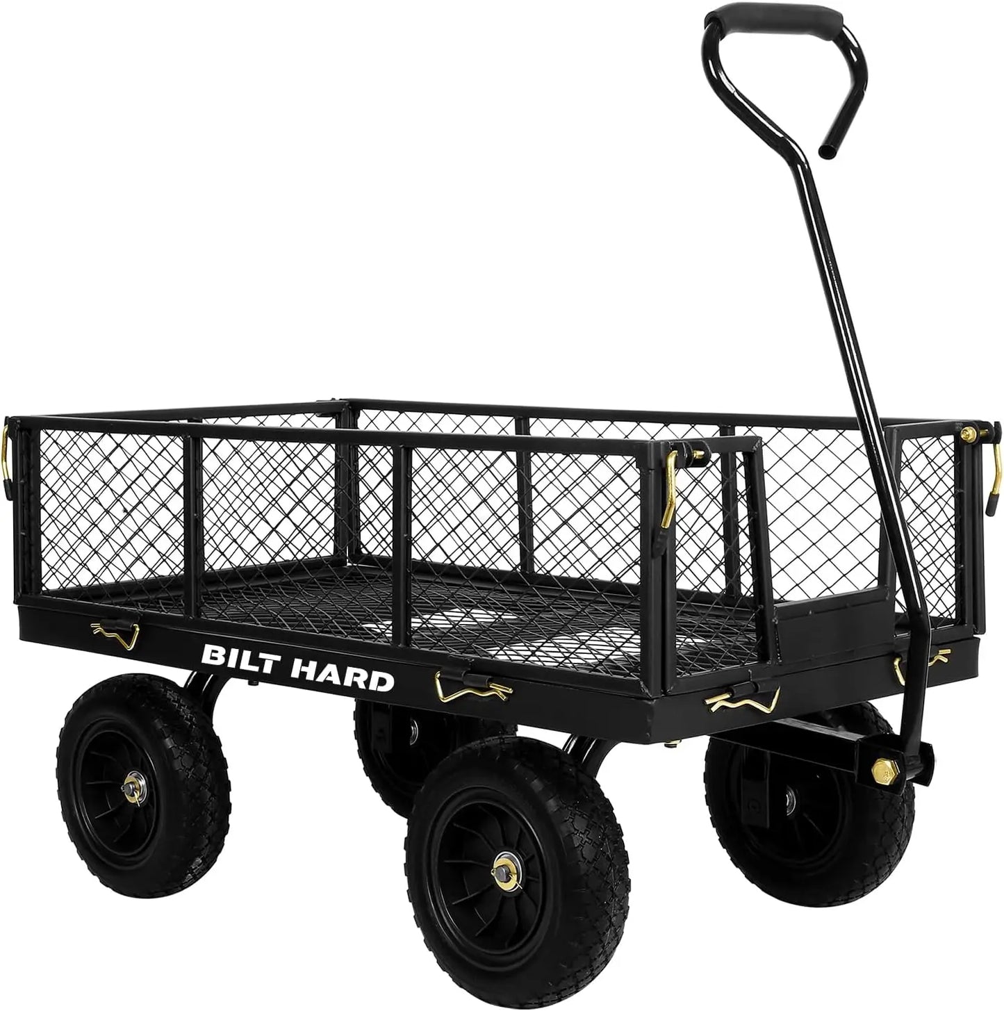BILT HARD 400 Pounds Flat Free Tire Cart With Sides