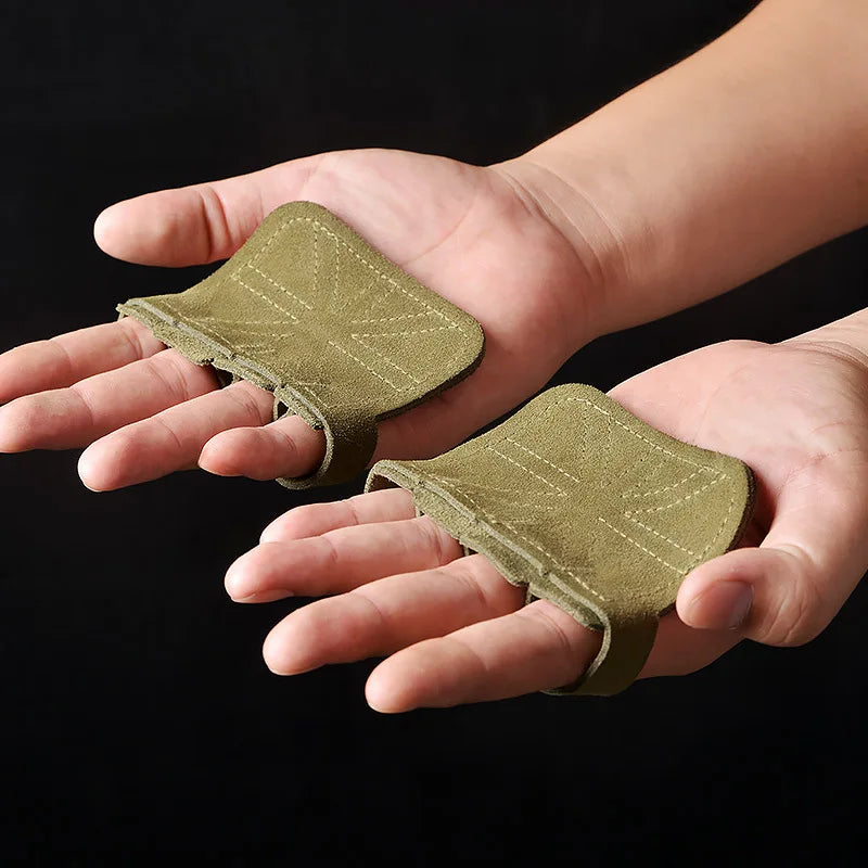 Leather Weightlifting Gloves With Palm Protection For Gym Workouts