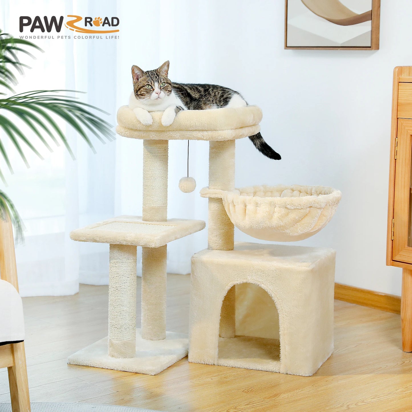 Premium PAWZ Road Cat Tree Tower With Scratching Posts