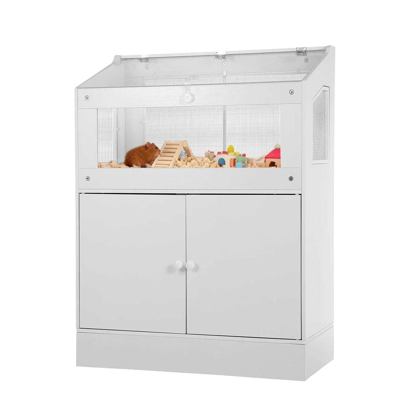 HiMISS Acrylic Animal Cage With Storage Cabinet Hamster