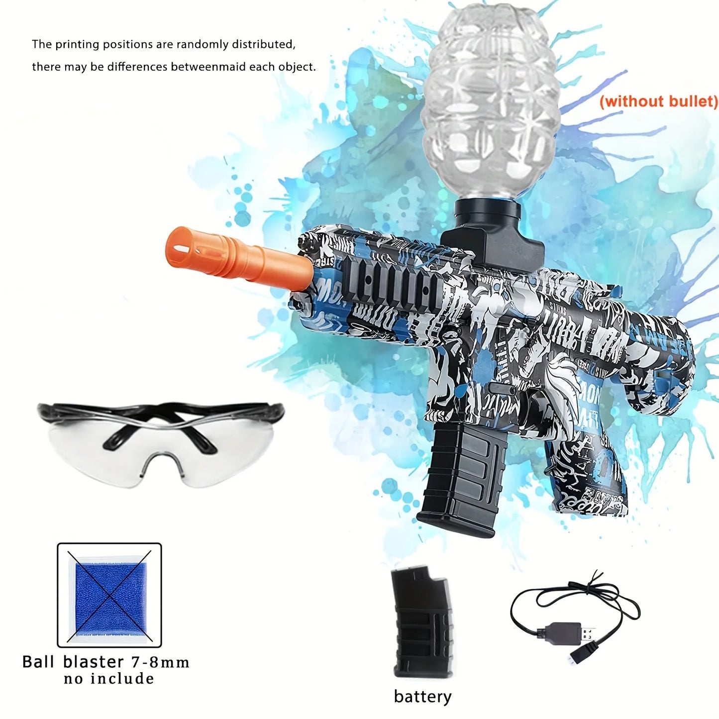 Hign-concerned M416 Blaster Toy Gun With Glasses For Summer Outdoor Games
