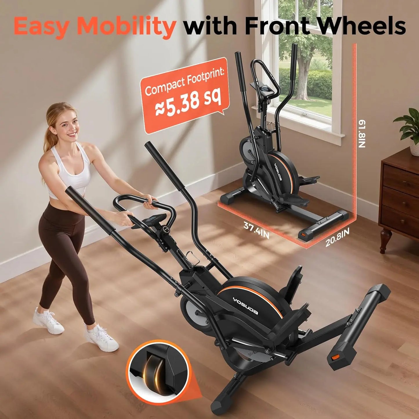 YOSUDA 3-In-1 Elliptical Exercise Machine For Home Use