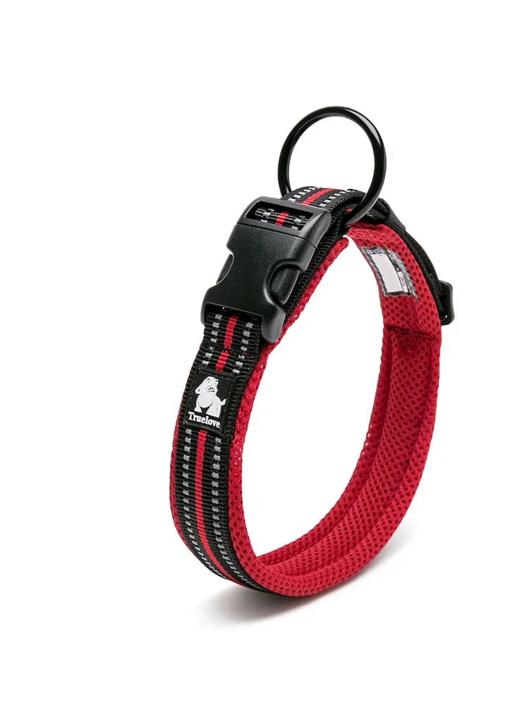 TRUELOVE Padded Reflective Nylon Dog Collar TLC5011 Adjustable Heavy Duty