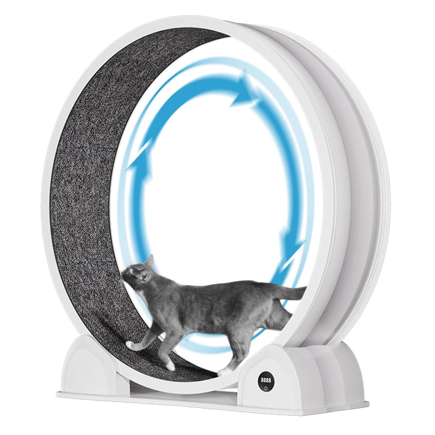 HiMISS Cat Exercise Wheel for Indoor Cats ABS Exerciser Pedometer