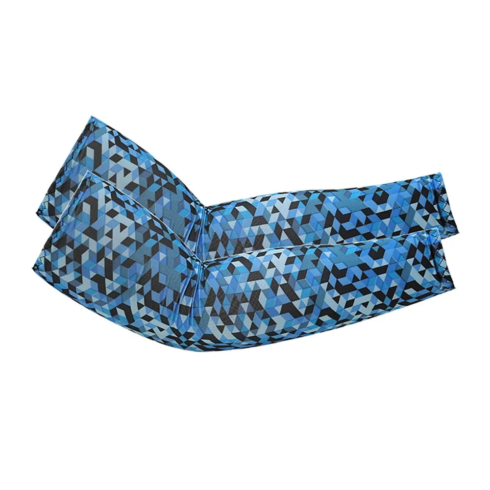 Unisex Cooling Arm Sleeves UV Sun Protection For Running