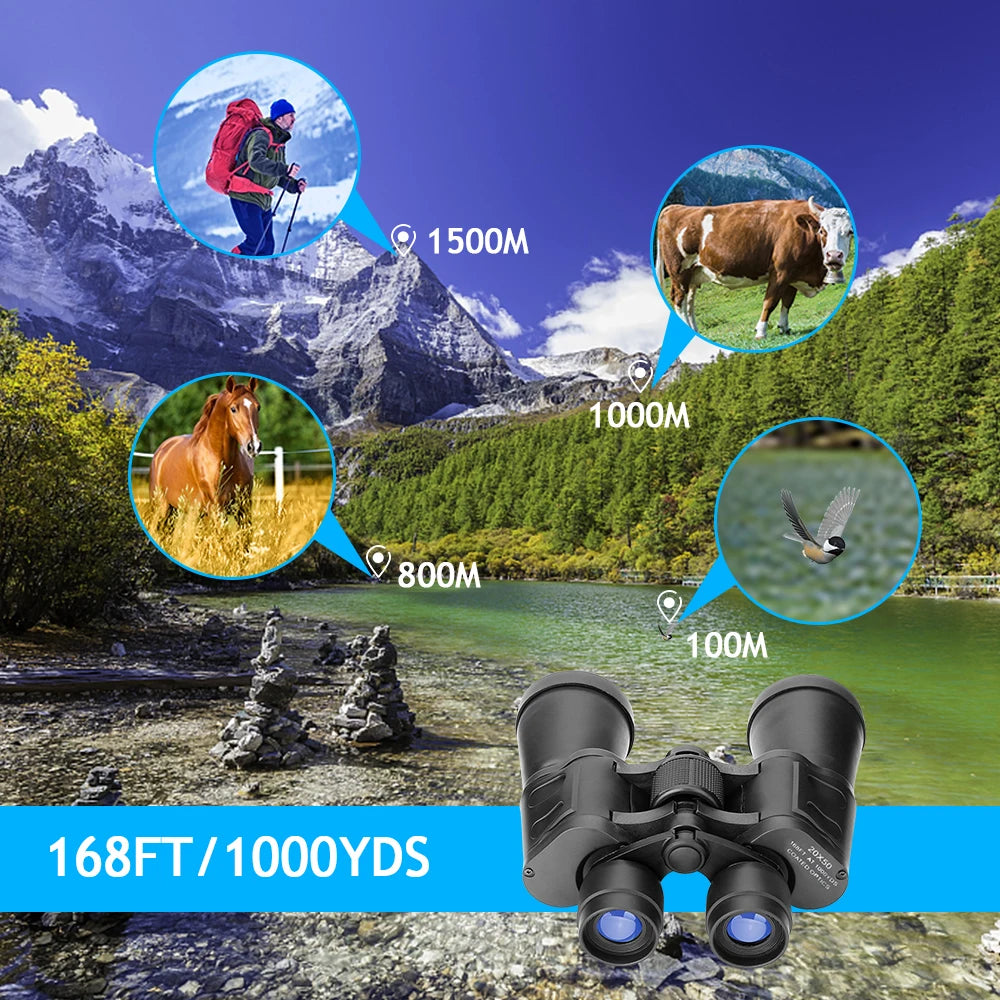 Binoculars BAK4 Prism Waterproof Night Vision With Tripod Interface