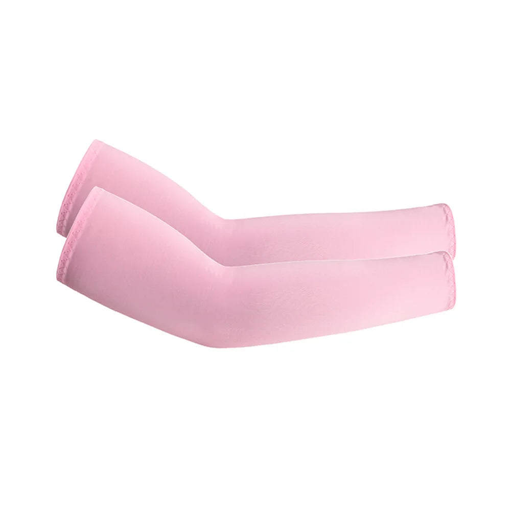 Unisex Cooling Arm Sleeves UV Sun Protection For Running