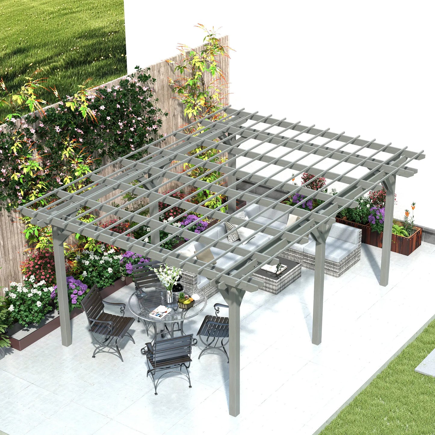Wooden Pergola Gazebo With Stable Structure For Outdoor Use