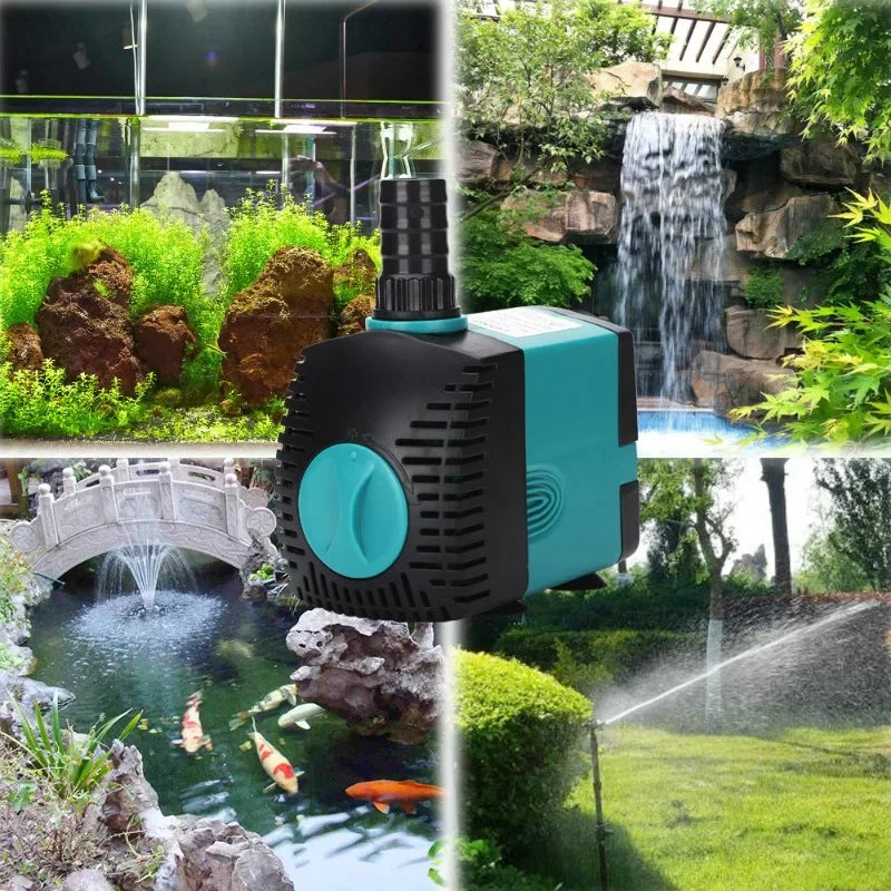 Ultra Quiet Submersible Fish Tank Water Pump 110-240V
