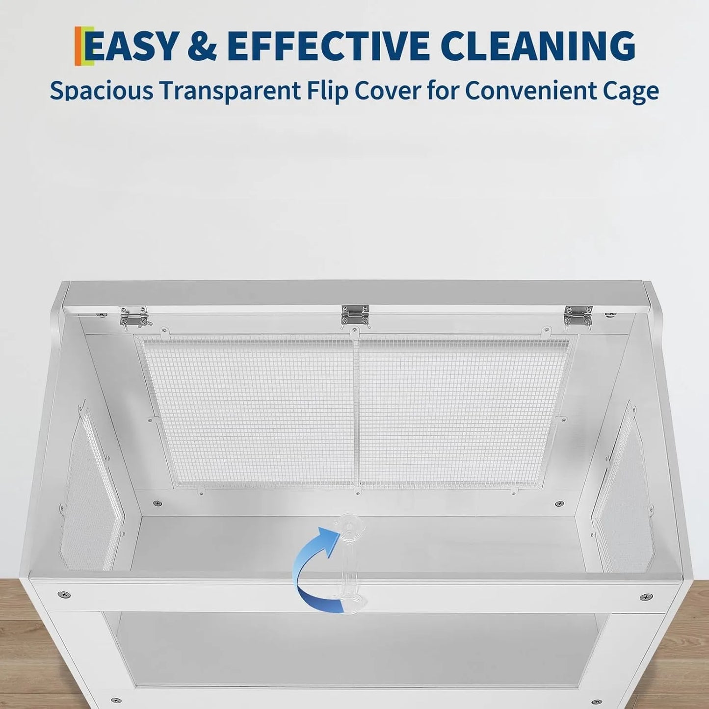 HiMISS Hamster Cage With Storage Cabinet For Small Animals Panels