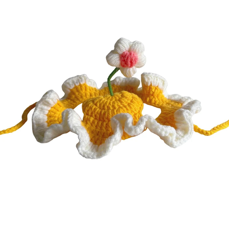 Pawstrip Flower Design Adjustable Cat Hat For Cats And Dogs
