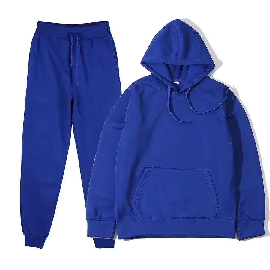 Winter Women Tracksuit Two Piece Set Oversized Hoodie Sweatpants