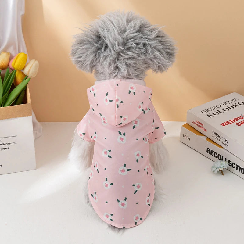 Dog Raincoat Summer Fashion Short Sleeve Waterproof Coat For Dogs