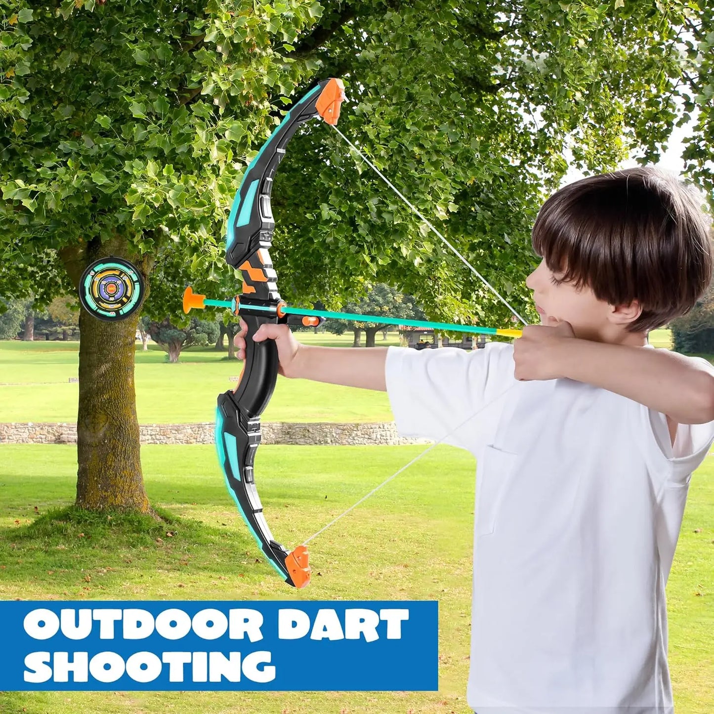 Joyfy LED Light Up Kids Bow And Arrow Set With Suction Cup Arrows