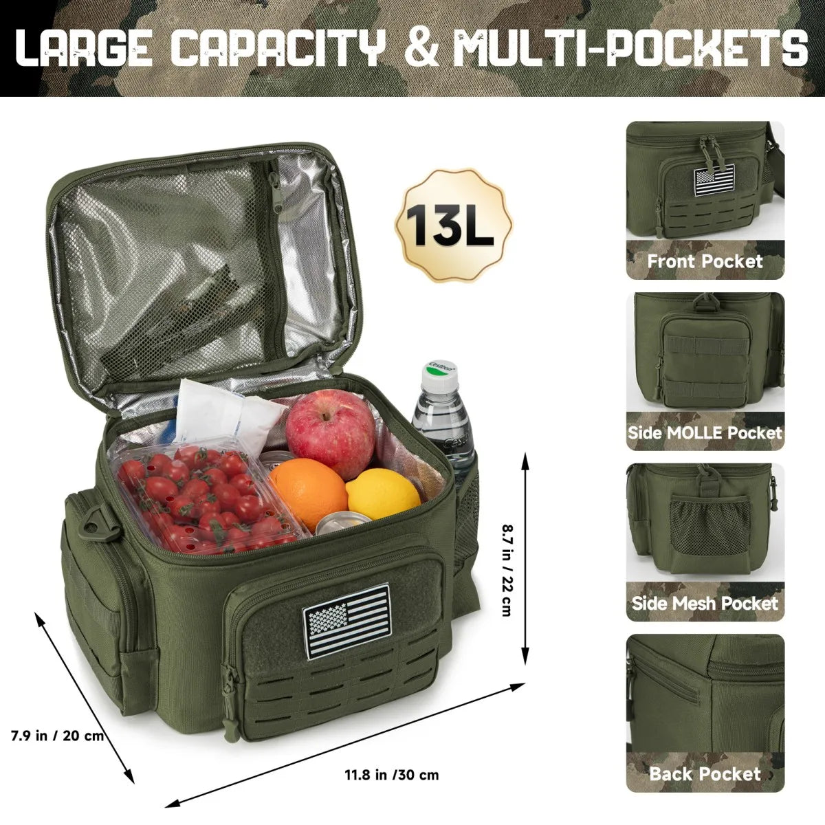 ReFire Gear Tactical Lunch Box Insulated Cooler Bag For Outdoors