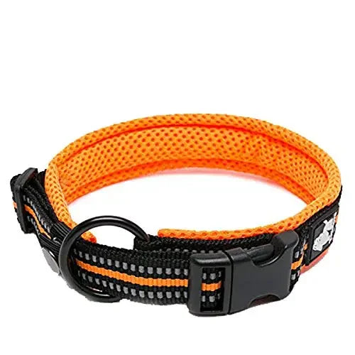 TRUELOVE Padded Reflective Nylon Dog Collar TLC5011 Adjustable Heavy Duty