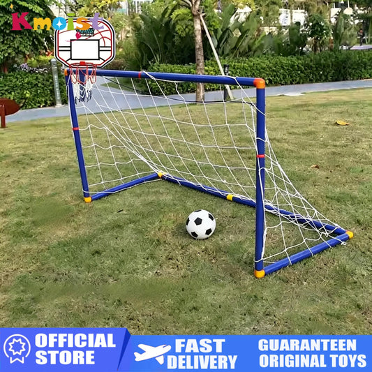 Kmoist 2in1 Sports Toys Basketball Stand Football Goal