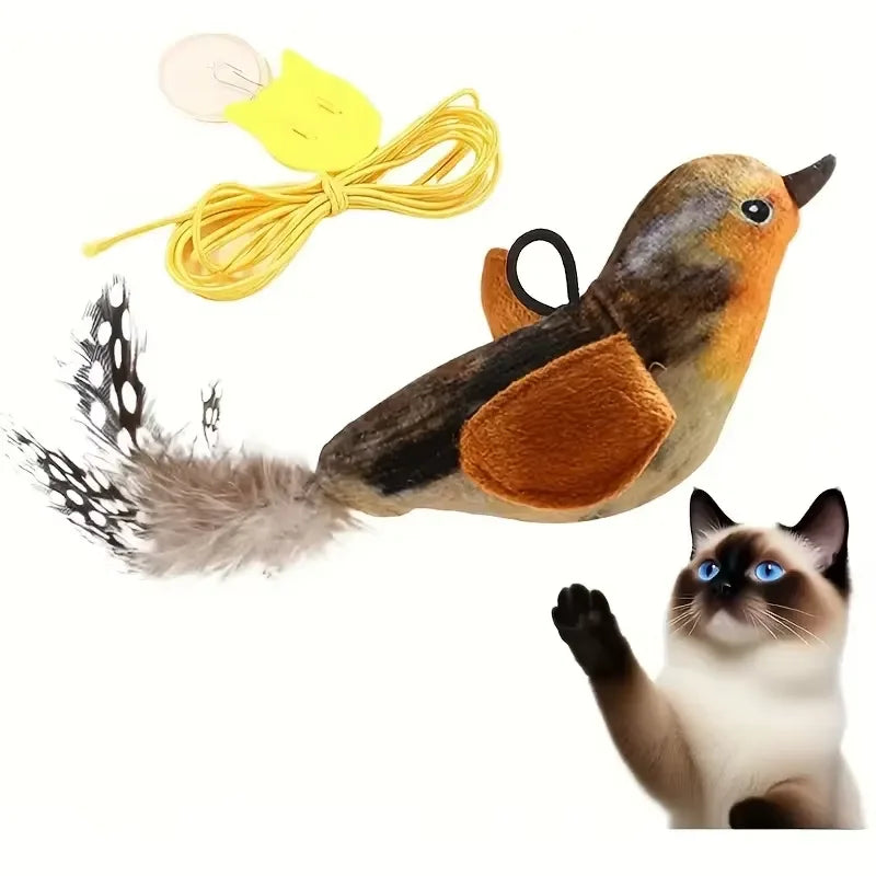 Interactive Flapping Bird Cat Toy With Realistic Chirp Sound