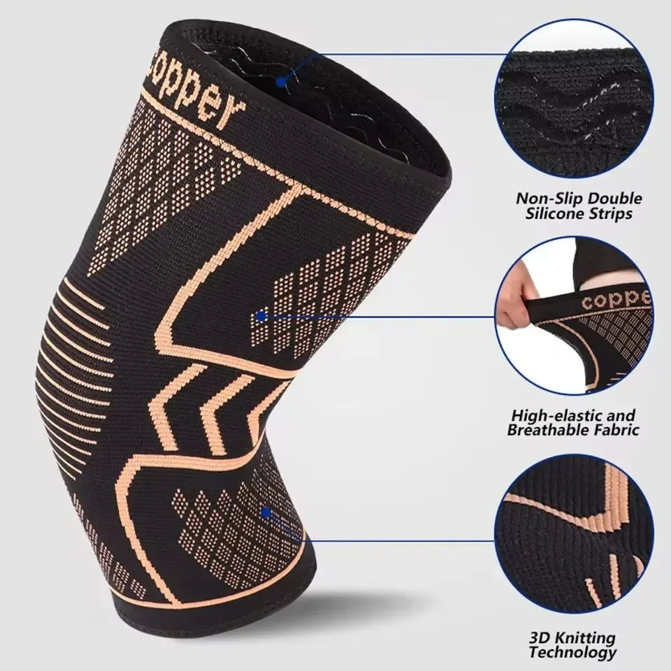 GOBYGO Copper Knee Support Braces For Joint Pain Relief