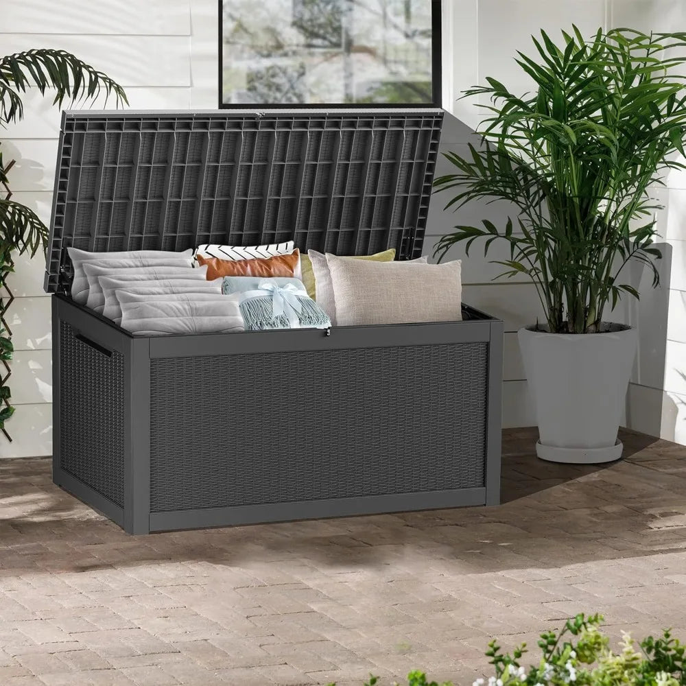 Lockable Resin Deck Box For Outdoor Storage