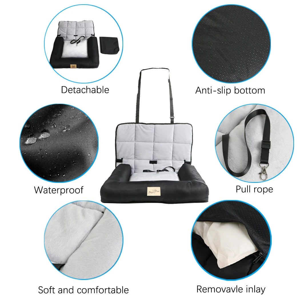 BINGOPAW Car Seat Bed For Dogs Waterproof Pet Cushion Mat
