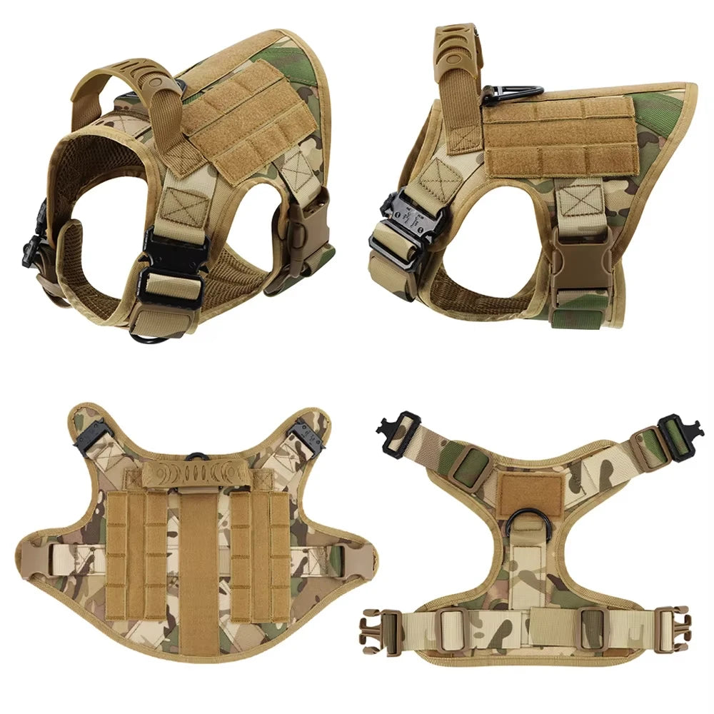 Military Large Dog Harness Vest Set For Malinois Training Accessories