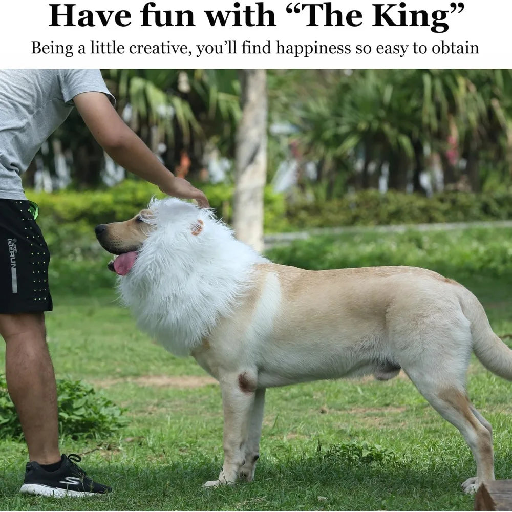 Onmygogo Lion Mane Dog Wig For Pets Costume Halloween Christmas