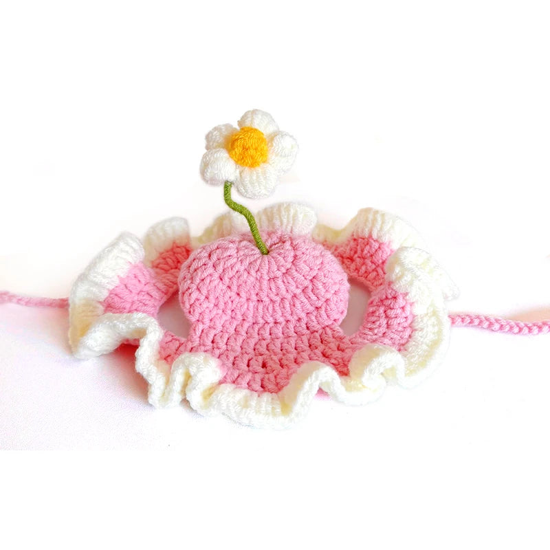Pawstrip Flower Design Adjustable Cat Hat For Cats And Dogs