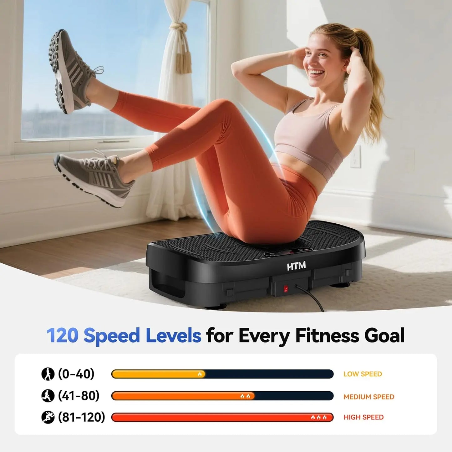 120 Speed Vibration Plate For Whole Body Workout At Home