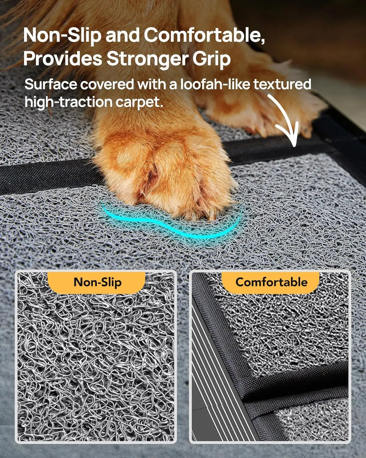 Upgraded Folding Dog Ramp For Car With Non Slip Surface