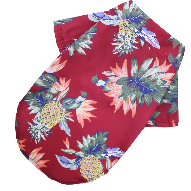 Hawaiian Style Pet Shirt For Dogs And Cats Beach Ready