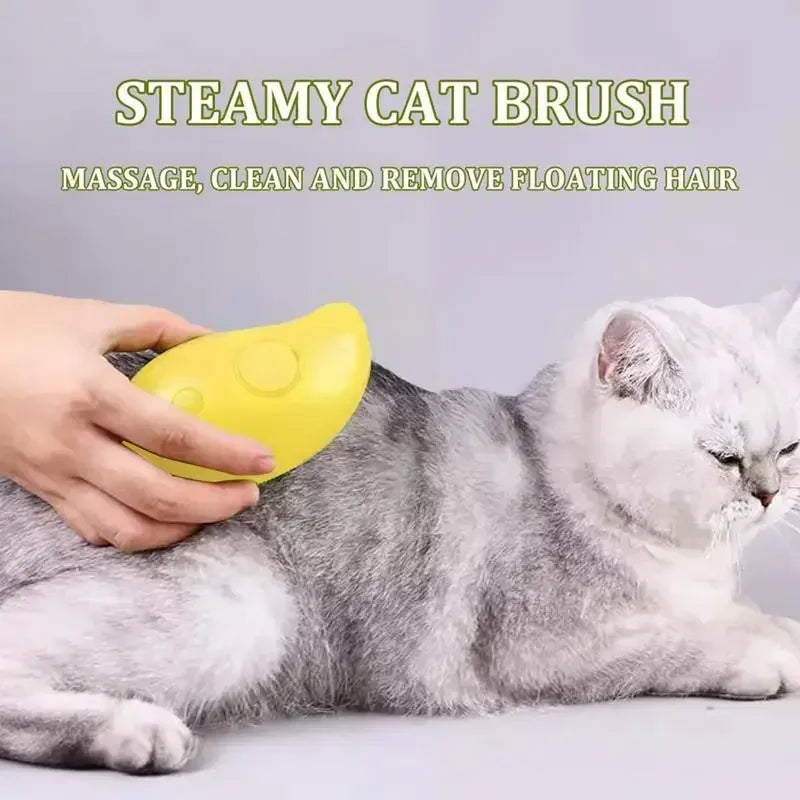 Cat Dog Steamy Brush Electric Sprayer For Pet Grooming Massager