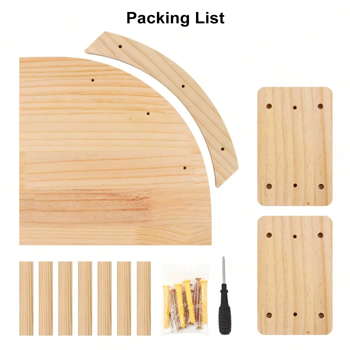 CWV Corner Cat Hammock With Steps Wall Mounted Cat Tree Indoor Pine Wood