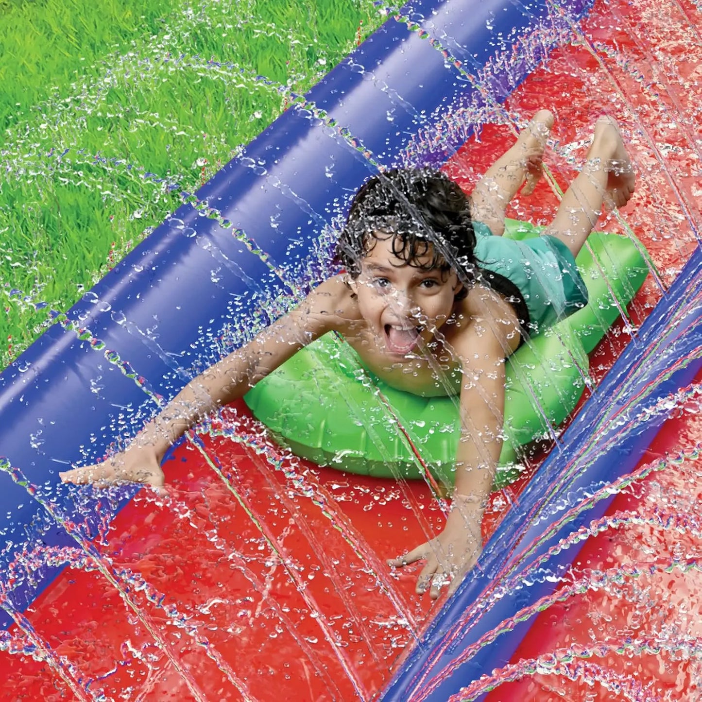 Kids Waterslide With Sprinkler And Inflatable Boards