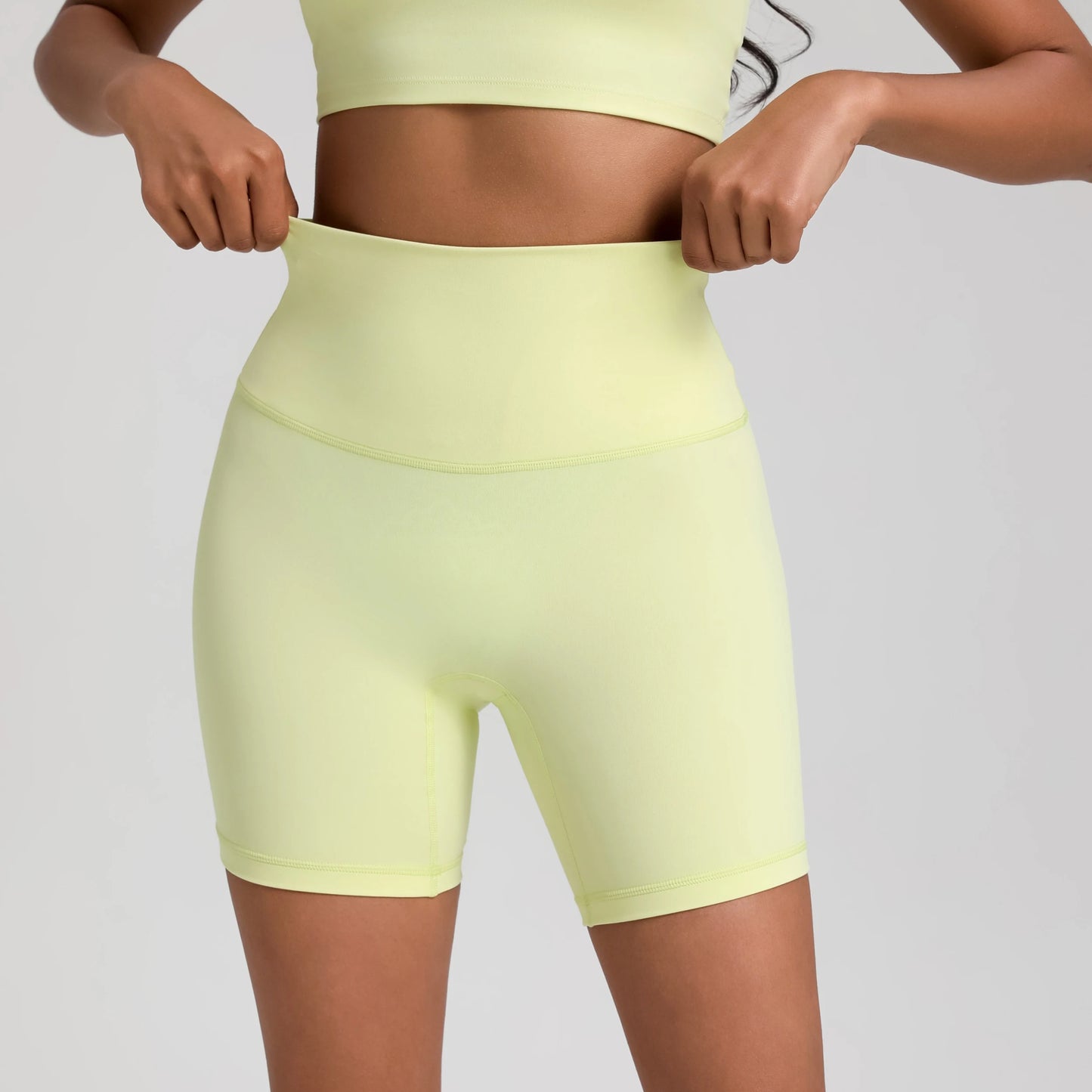 Women High Waist Yoga Shorts With Pocket For Fitness Training