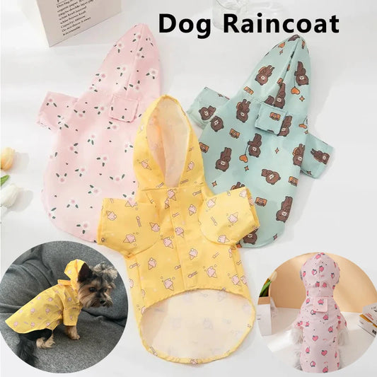 Dog Raincoat Summer Fashion Short Sleeve Waterproof Coat For Dogs